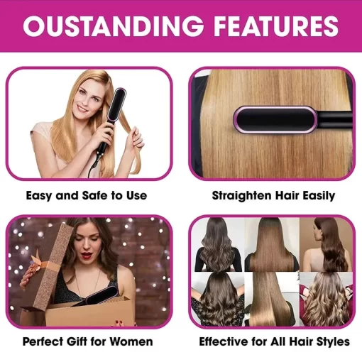 2-in-1 HAIR STRAIGHTENER COMB - Eluna