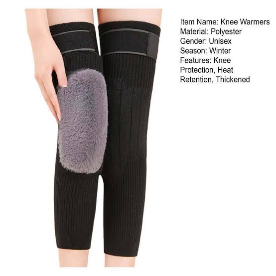 wool Knee Warmers - warm knee pads with strap for men and women